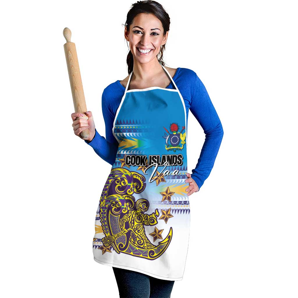 Cook Islands Va'a Race Apron Te Tatau Tattoos Sporty Style Glory Blue Color - Polynesian Pride