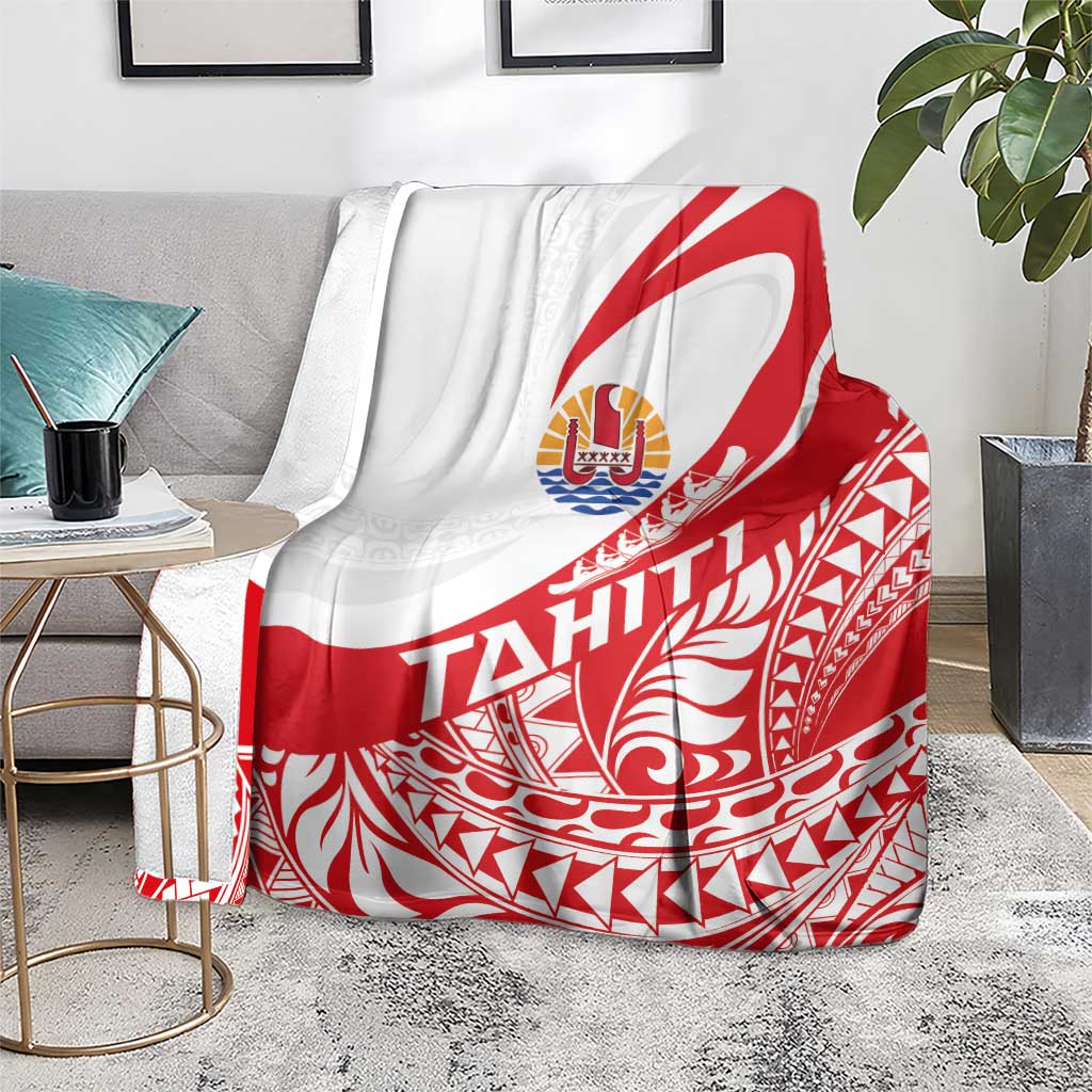 Tahiti Va'a Race Blanket Polynesian Tattoos Sporty Style - Polynesian Pride