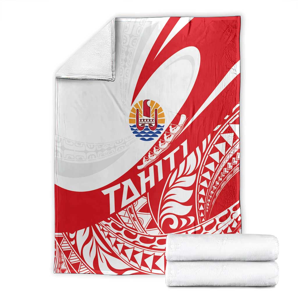 Tahiti Va'a Race Blanket Polynesian Tattoos Sporty Style - Polynesian Pride