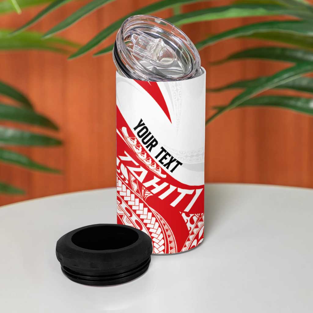 Personalised Tahiti Va'a Race 4 in 1 Can Cooler Tumbler Polynesian Tattoos Sporty Style - Polynesian Pride