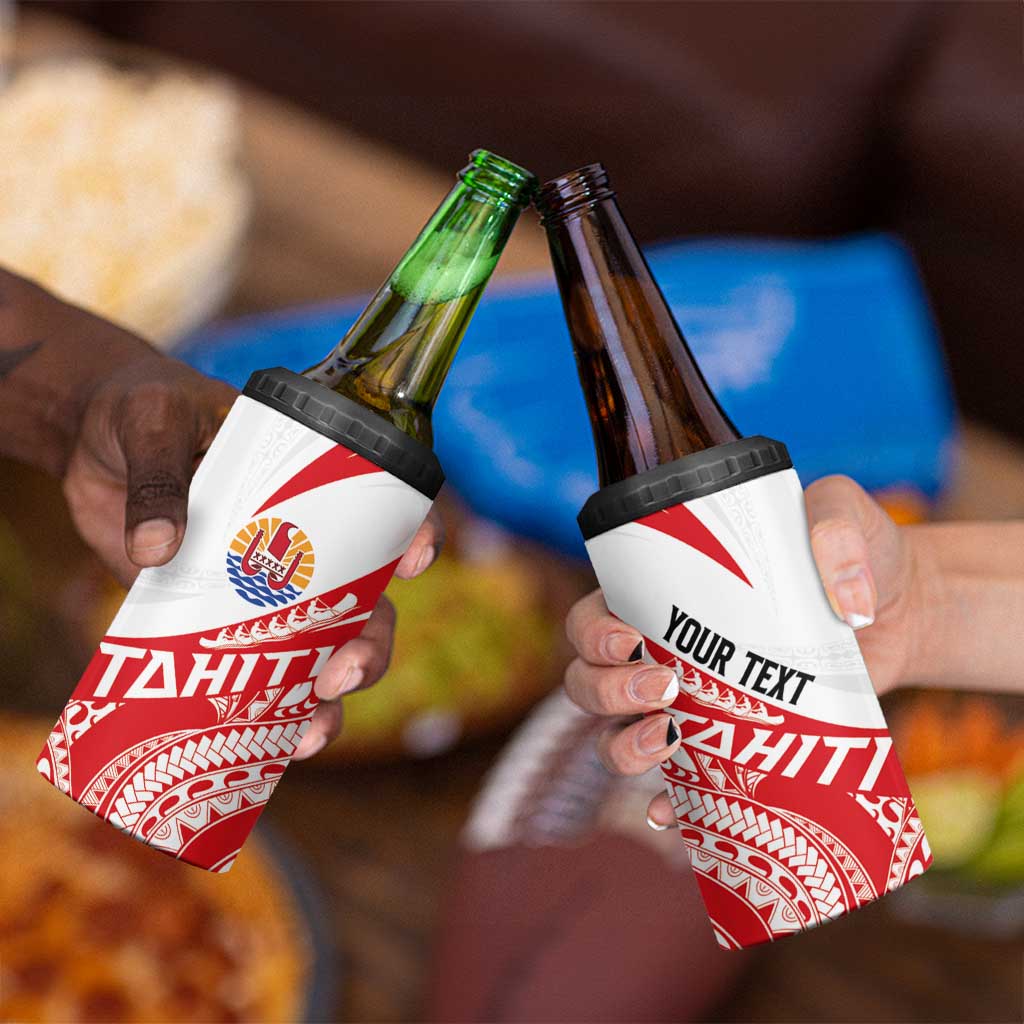 Personalised Tahiti Va'a Race 4 in 1 Can Cooler Tumbler Polynesian Tattoos Sporty Style - Polynesian Pride