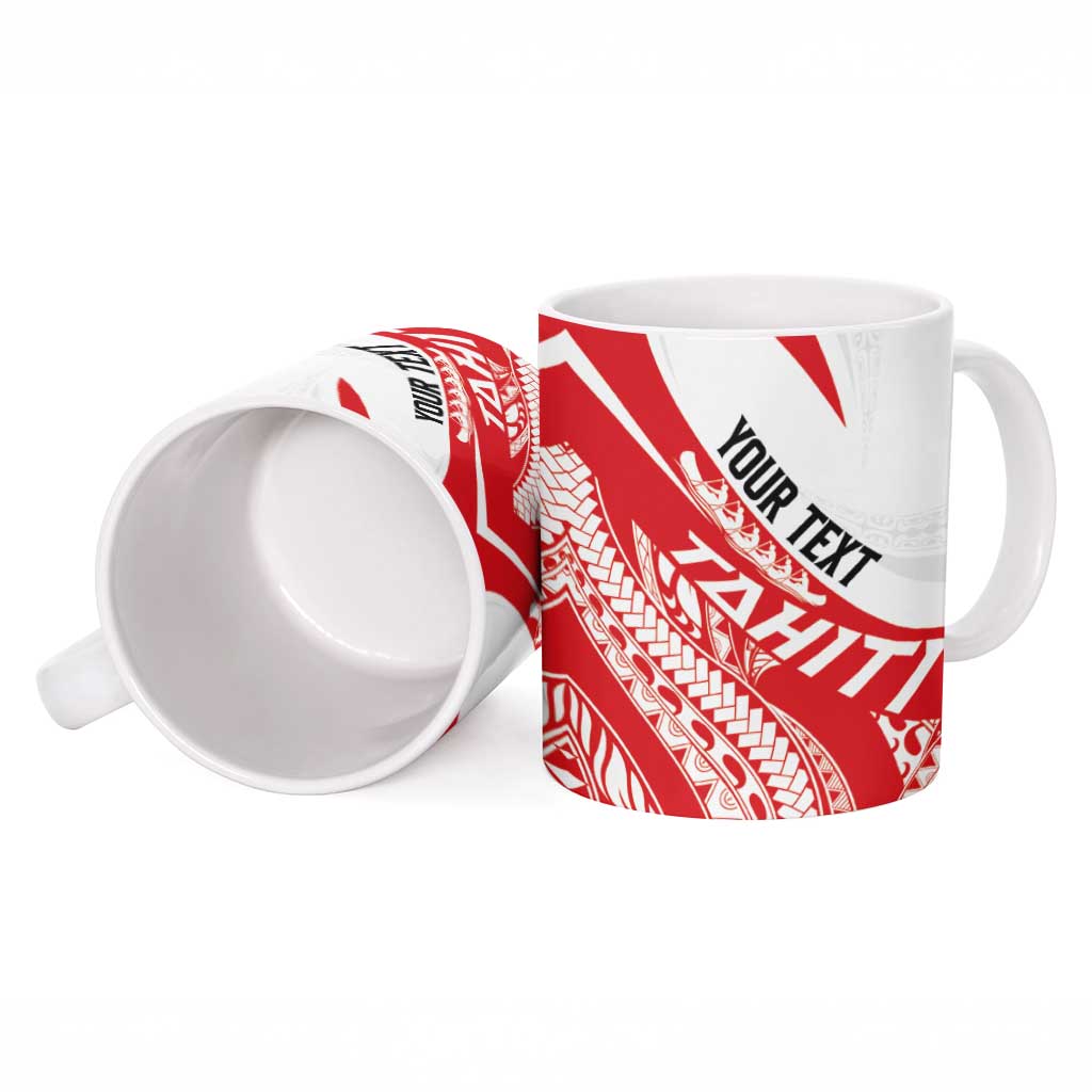 Personalised Tahiti Va'a Race Ceramic Mug Polynesian Tattoos Sporty Style - Polynesian Pride
