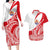 Personalised Tahiti Va'a Race Couples Matching Long Sleeve Bodycon Dress and Hawaiian Shirt Polynesian Tattoos Sporty Style - Polynesian Pride