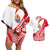 Personalised Tahiti Va'a Race Couples Matching Off Shoulder Short Dress and Hawaiian Shirt Polynesian Tattoos Sporty Style - Polynesian Pride