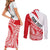 Personalised Tahiti Va'a Race Couples Matching Short Sleeve Bodycon Dress and Long Sleeve Button Shirt Polynesian Tattoos Sporty Style - Polynesian Pride
