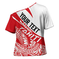 Personalised Tahiti Va'a Race Cross Shoulder Shirt Polynesian Tattoos Sporty Style - Polynesian Pride