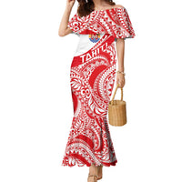 Personalised Tahiti Va'a Race Family Matching Mermaid Dress and Hawaiian Shirt Polynesian Tattoos Sporty Style - Polynesian Pride