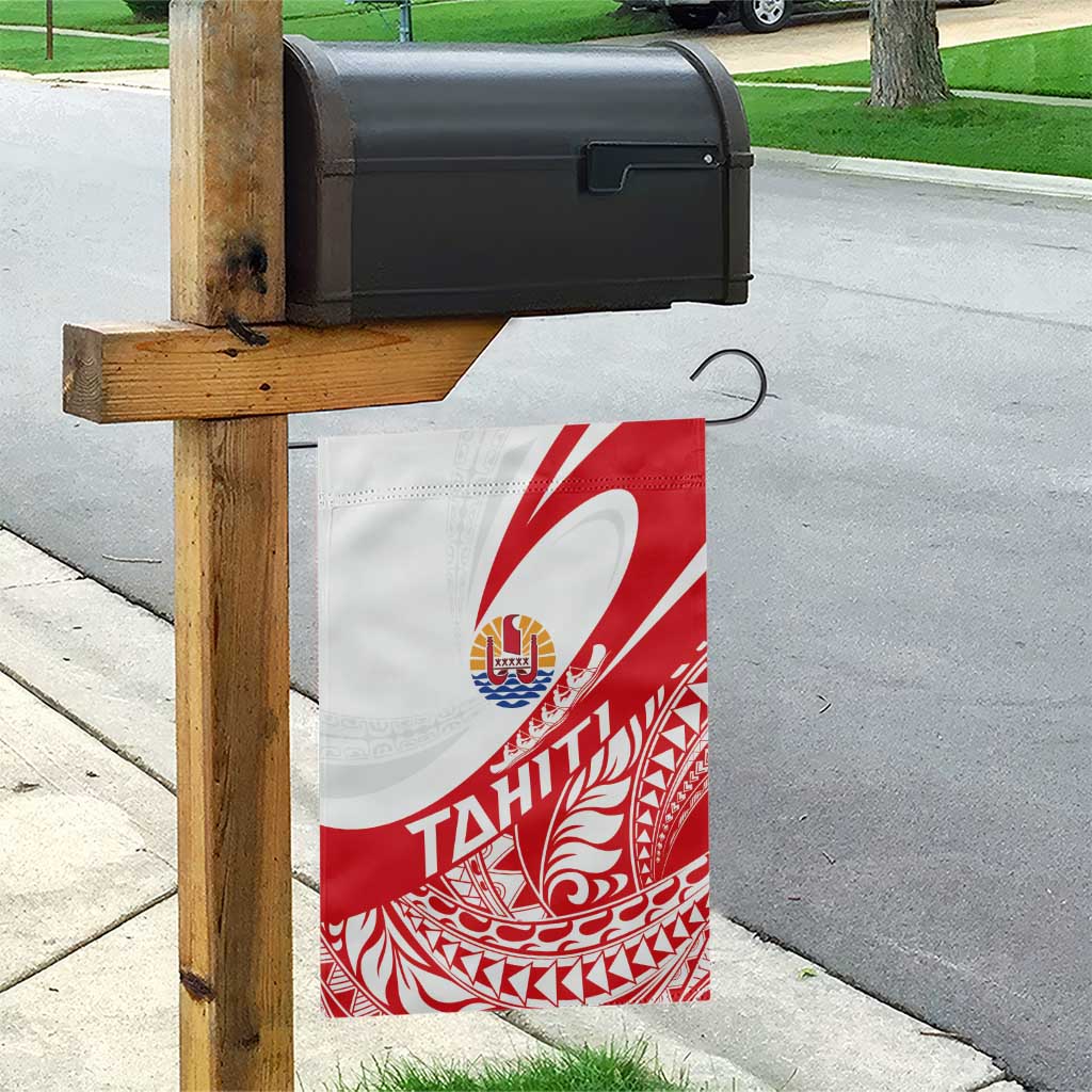 Tahiti Va'a Race Garden Flag Polynesian Tattoos Sporty Style - Polynesian Pride
