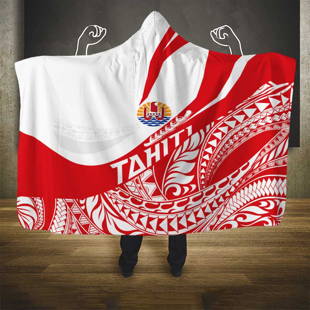 Tahiti Va'a Race Hooded Blanket Polynesian Tattoos Sporty Style - Polynesian Pride