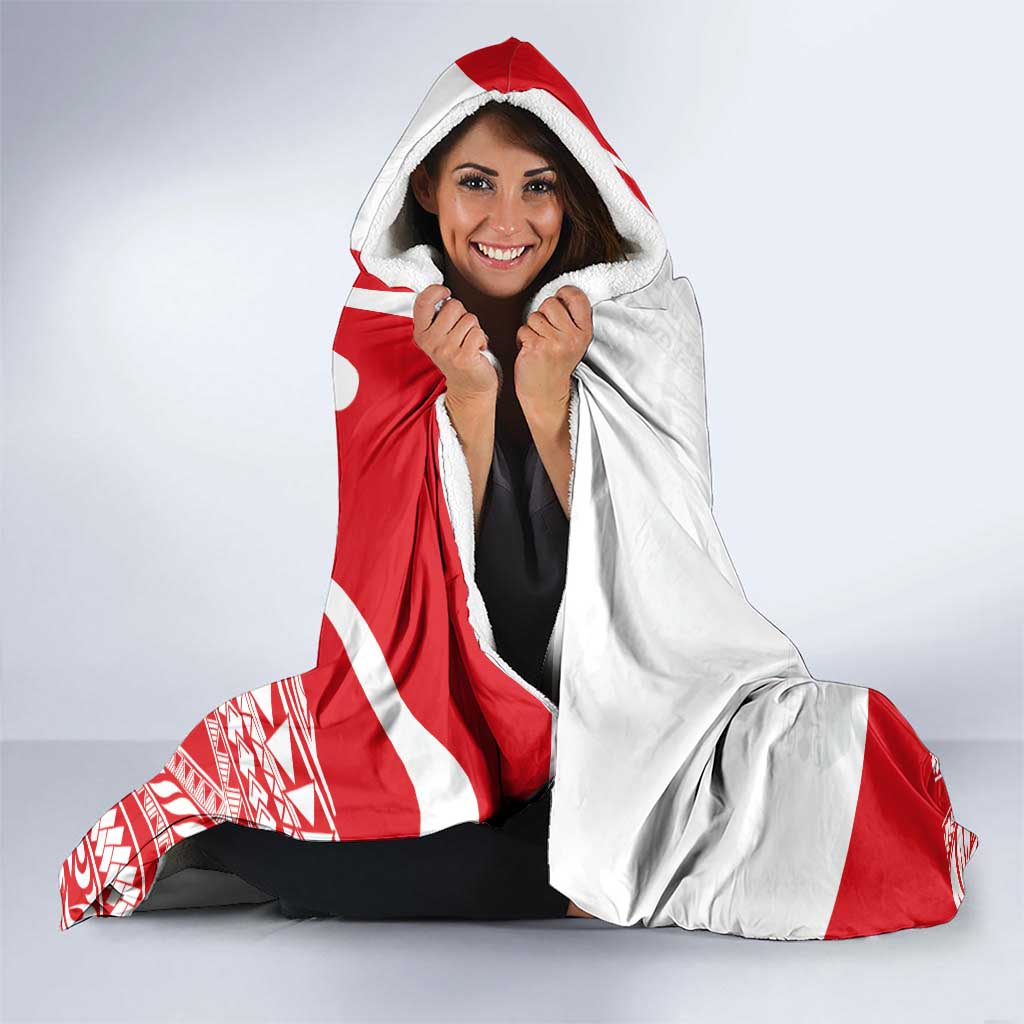 Tahiti Va'a Race Hooded Blanket Polynesian Tattoos Sporty Style - Polynesian Pride