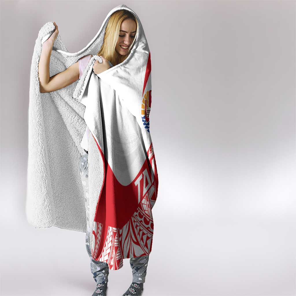 Tahiti Va'a Race Hooded Blanket Polynesian Tattoos Sporty Style - Polynesian Pride