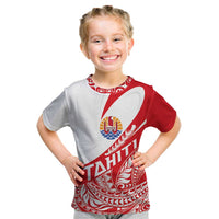 Personalised Tahiti Va'a Race Kid T Shirt Polynesian Tattoos Sporty Style - Polynesian Pride