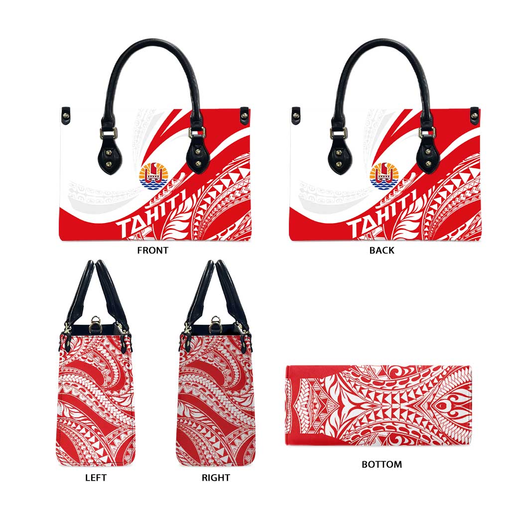 Tahiti Va'a Race Leather Bag Polynesian Tattoos Sporty Style - Polynesian Pride