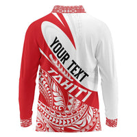 Personalised Tahiti Va'a Race Long Sleeve Polo Shirt Polynesian Tattoos Sporty Style - Polynesian Pride