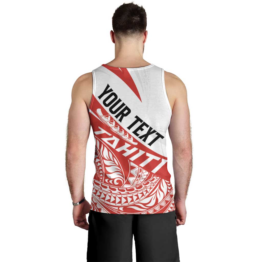 Personalised Tahiti Va'a Race Men Tank Top Polynesian Tattoos Sporty Style - Polynesian Pride