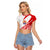 Personalised Tahiti Va'a Race Raglan Cropped T Shirt Polynesian Tattoos Sporty Style - Polynesian Pride
