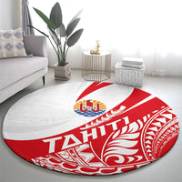 Tahiti Va'a Race Round Carpet Polynesian Tattoos Sporty Style - Polynesian Pride