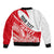 Personalised Tahiti Va'a Race Sleeve Zip Bomber Jacket Polynesian Tattoos Sporty Style - Polynesian Pride