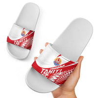 Tahiti Va'a Race Slide Sandals Polynesian Tattoos Sporty Style - Polynesian Pride