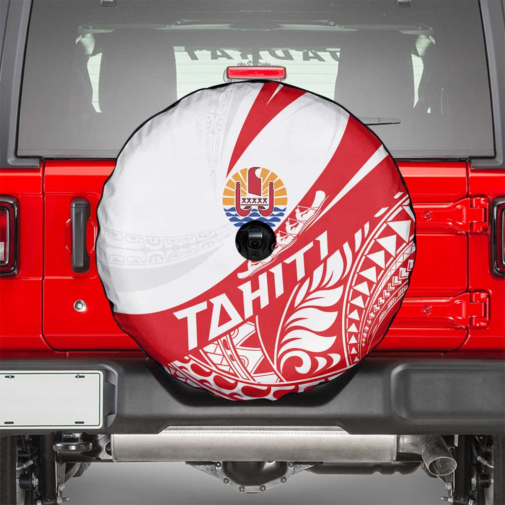 Tahiti Va'a Race Spare Tire Cover Polynesian Tattoos Sporty Style - Polynesian Pride