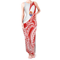 Personalised Tahiti Va'a Race Tank Maxi Dress Polynesian Tattoos Sporty Style - Polynesian Pride