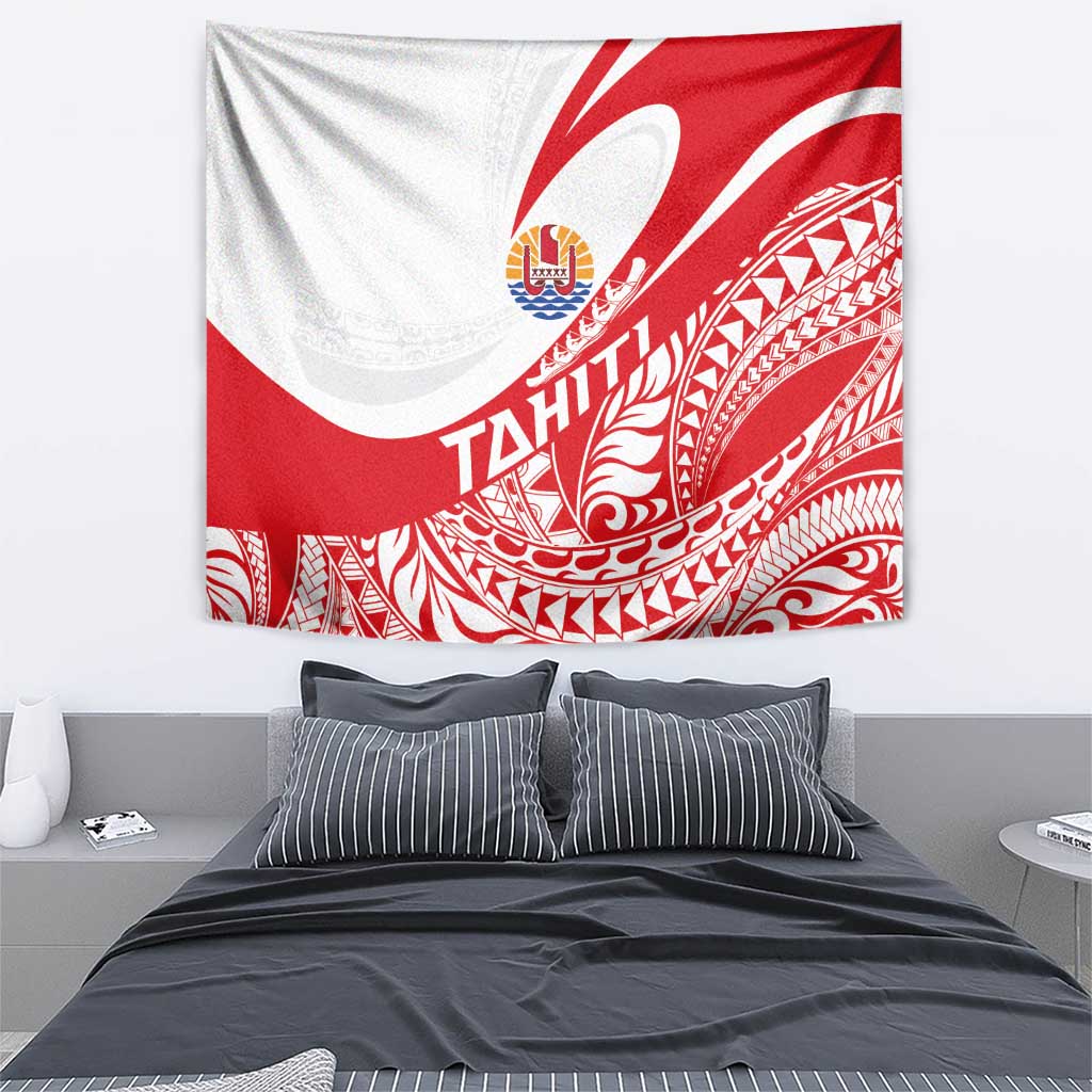 Tahiti Va'a Race Tapestry Polynesian Tattoos Sporty Style - Polynesian Pride