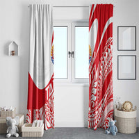 Tahiti Va'a Race Window Curtain Polynesian Tattoos Sporty Style - Polynesian Pride