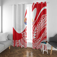 Tahiti Va'a Race Window Curtain Polynesian Tattoos Sporty Style - Polynesian Pride