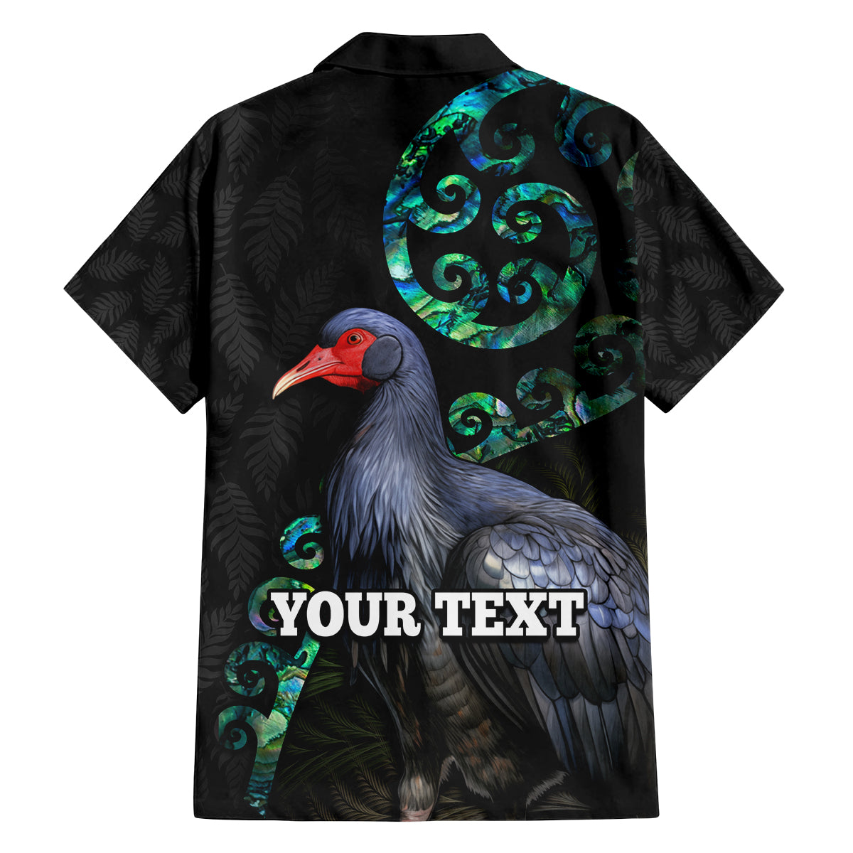 Custom Pukeko New Zealand Family Matching Long Sleeve Bodycon Dress and Hawaiian Shirt Koru Papua Shell with Silver Fern Pattern LT03 - Polynesian Pride