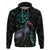 Custom Pukeko New Zealand Hoodie Koru Papua Shell with Silver Fern Pattern LT03 Pullover Hoodie Black - Polynesian Pride