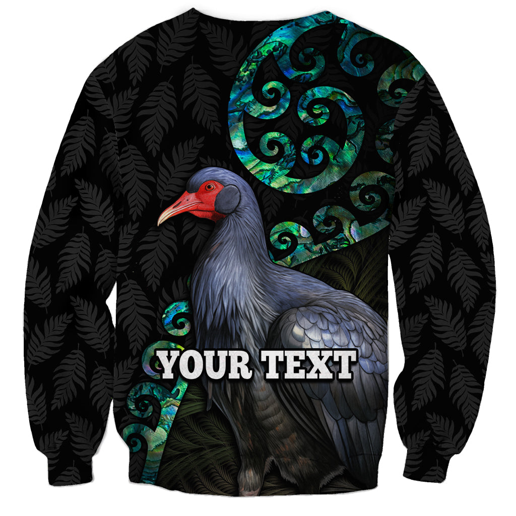 Custom Pukeko New Zealand Sweatshirt Koru Papua Shell with Silver Fern Pattern LT03 - Polynesian Pride