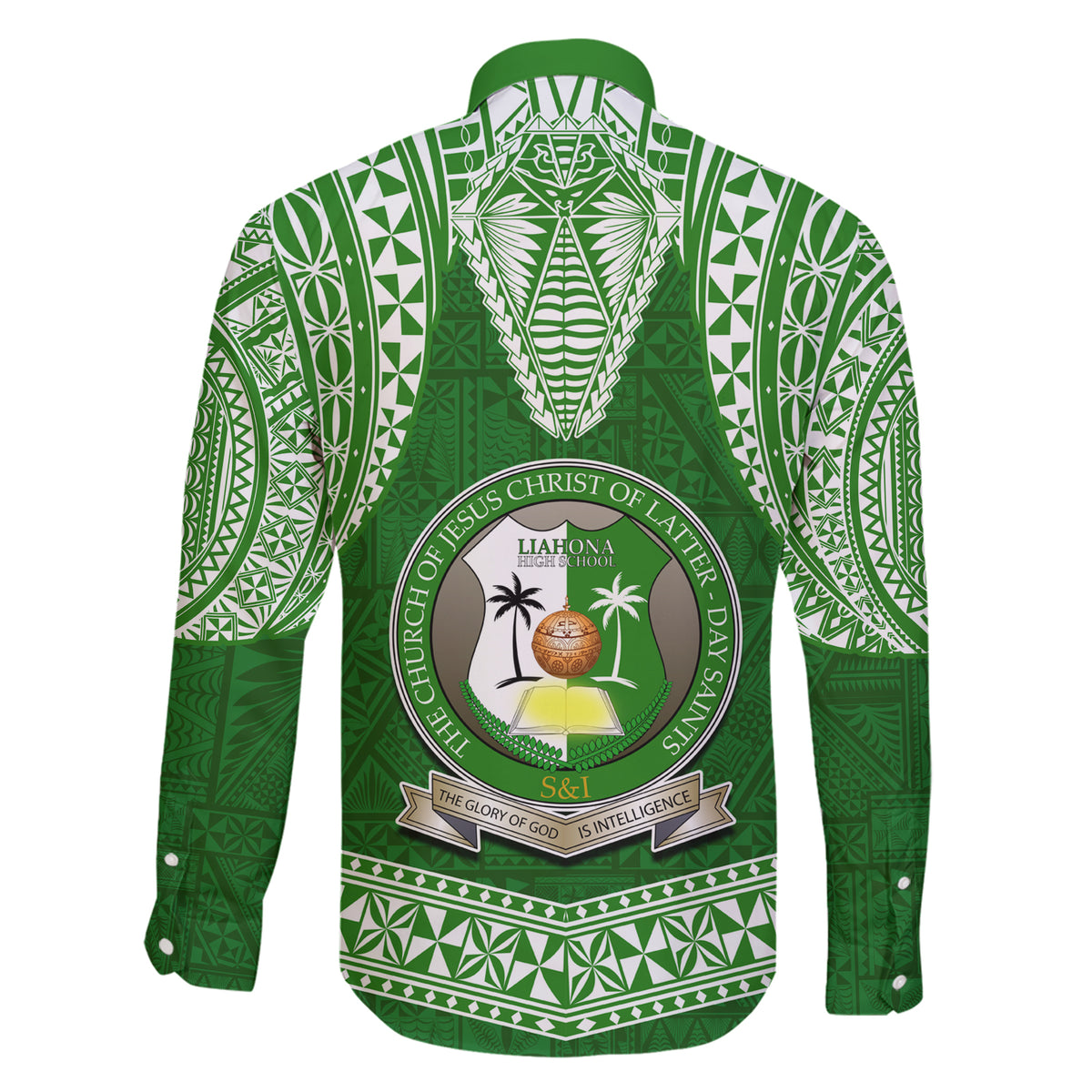 Tonga Liahona High School Family Matching Short Sleeve Bodycon Dress and Hawaiian Shirt Traditional Ngatu and Polynesian Pattern LT03 - Polynesian Pride