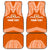 Tonga Tailulu College Car Mats Traditional Ngatu and Polynesian Pattern LT03 Orange - Polynesian Pride