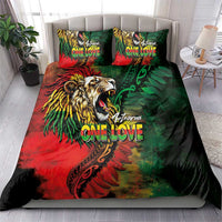 Aotearoa One Love Bedding Set Reggae Lion with Kakahu Huruhuru