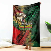 Aotearoa One Love Blanket Reggae Lion with Kakahu Huruhuru