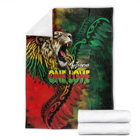 Aotearoa One Love Blanket Reggae Lion with Kakahu Huruhuru