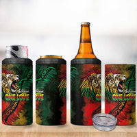 Aotearoa One Love 4 in 1 Can Cooler Tumbler Reggae Lion with Kakahu Huruhuru LT03 - Polynesian Pride