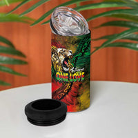 Aotearoa One Love 4 in 1 Can Cooler Tumbler Reggae Lion with Kakahu Huruhuru LT03 - Polynesian Pride
