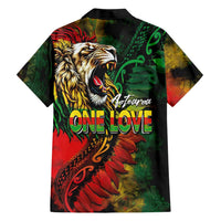 Aotearoa One Love Hawaiian Shirt Reggae Lion with Kakahu Huruhuru LT03 - Polynesian Pride