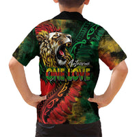 Aotearoa One Love Hawaiian Shirt Reggae Lion with Kakahu Huruhuru LT03 - Polynesian Pride