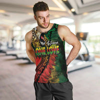 Aotearoa One Love Men Tank Top Reggae Lion with Kakahu Huruhuru