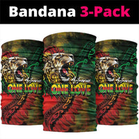 Aotearoa One Love Neck Gaiter Reggae Lion with Kakahu Huruhuru