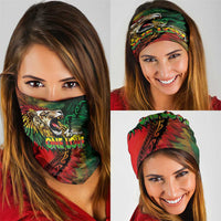 Aotearoa One Love Neck Gaiter Reggae Lion with Kakahu Huruhuru