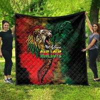 Aotearoa One Love Quilt Reggae Lion with Kakahu Huruhuru
