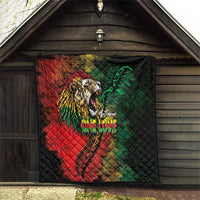 Aotearoa One Love Quilt Reggae Lion with Kakahu Huruhuru
