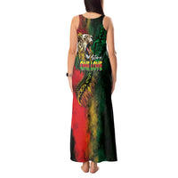 Aotearoa One Love Tank Maxi Dress Reggae Lion with Kakahu Huruhuru