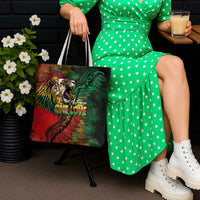 Aotearoa One Love Tote Bag Reggae Lion with Kakahu Huruhuru