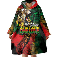 Aotearoa One Love Wearable Blanket Hoodie Reggae Lion with Kakahu Huruhuru