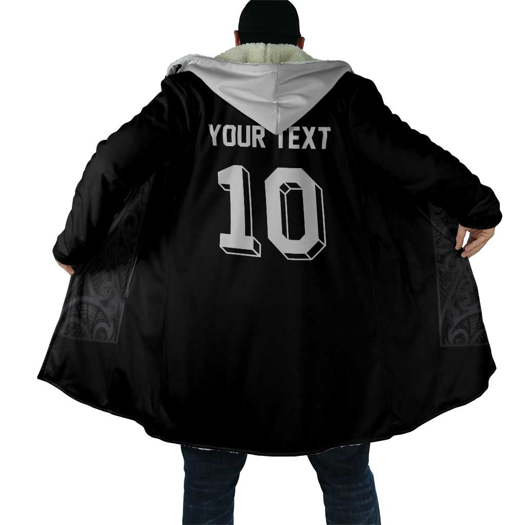 Custom Aotearoa Rugby Cloak Fern Blacks-Traditional Maori Motifs Design