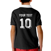 Custom Aotearoa Rugby Kid Polo Shirt Fern Blacks-Traditional Maori Motifs Design LT03 - Polynesian Pride